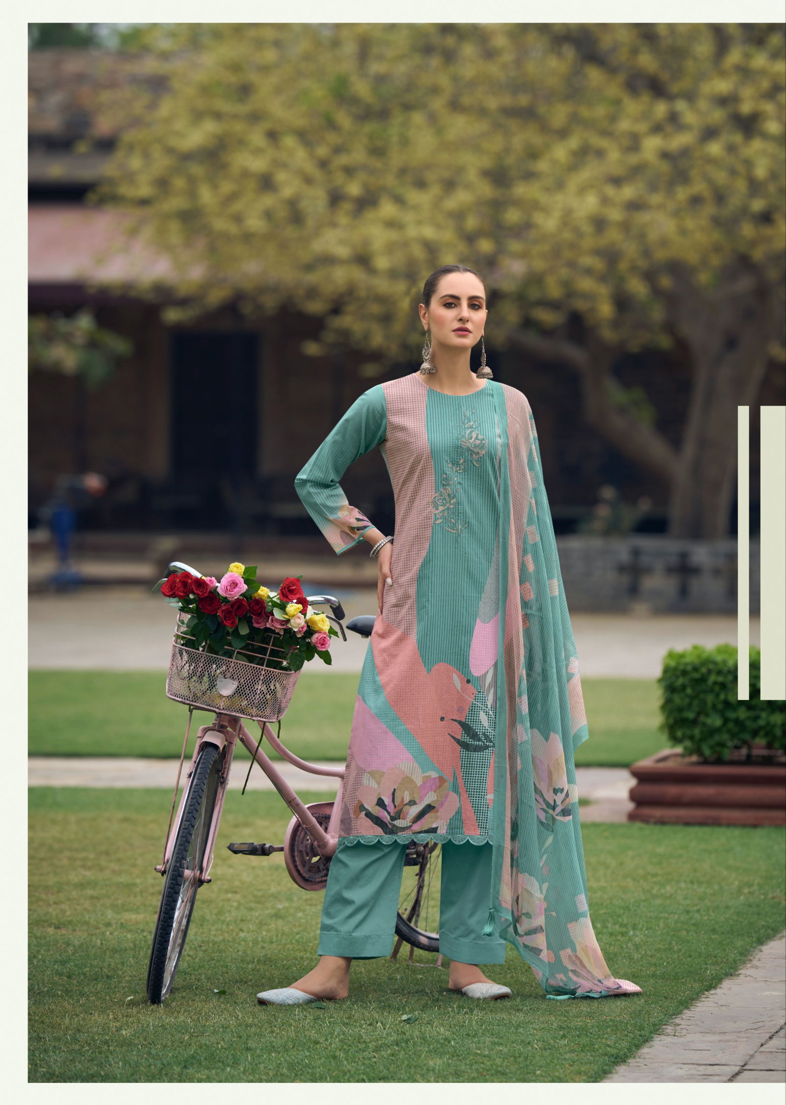 Maritza By Prm Fancy Work Printed Lawn Cotton Dress Material Wholesale Market In Surat